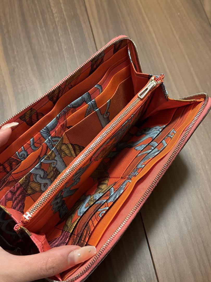 あ*ん様 ☆HERMES☆ 人気のシルクイン　長財布 ゴールドファスナー