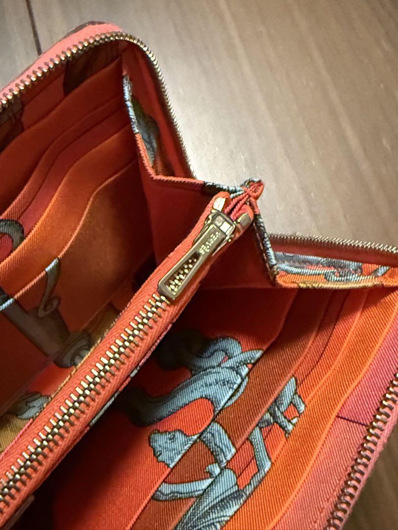 あ*ん様 ☆HERMES☆ 人気のシルクイン　長財布 ゴールドファスナー