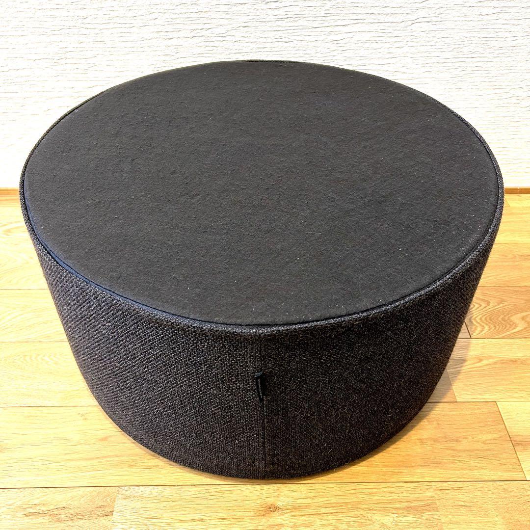 希少【極上美品】アクタス ドラムスパフ 天板ウォールナット木目綺麗 ブラック大