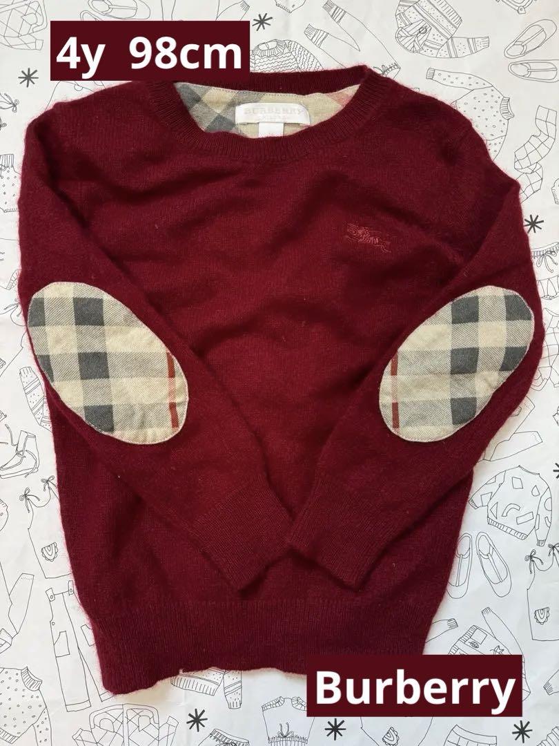 【美品】バーバリー　カシミヤセーター　キッズ BURBERRY - ☆美品☆バーバリー キッズ カシミヤ混 チェック