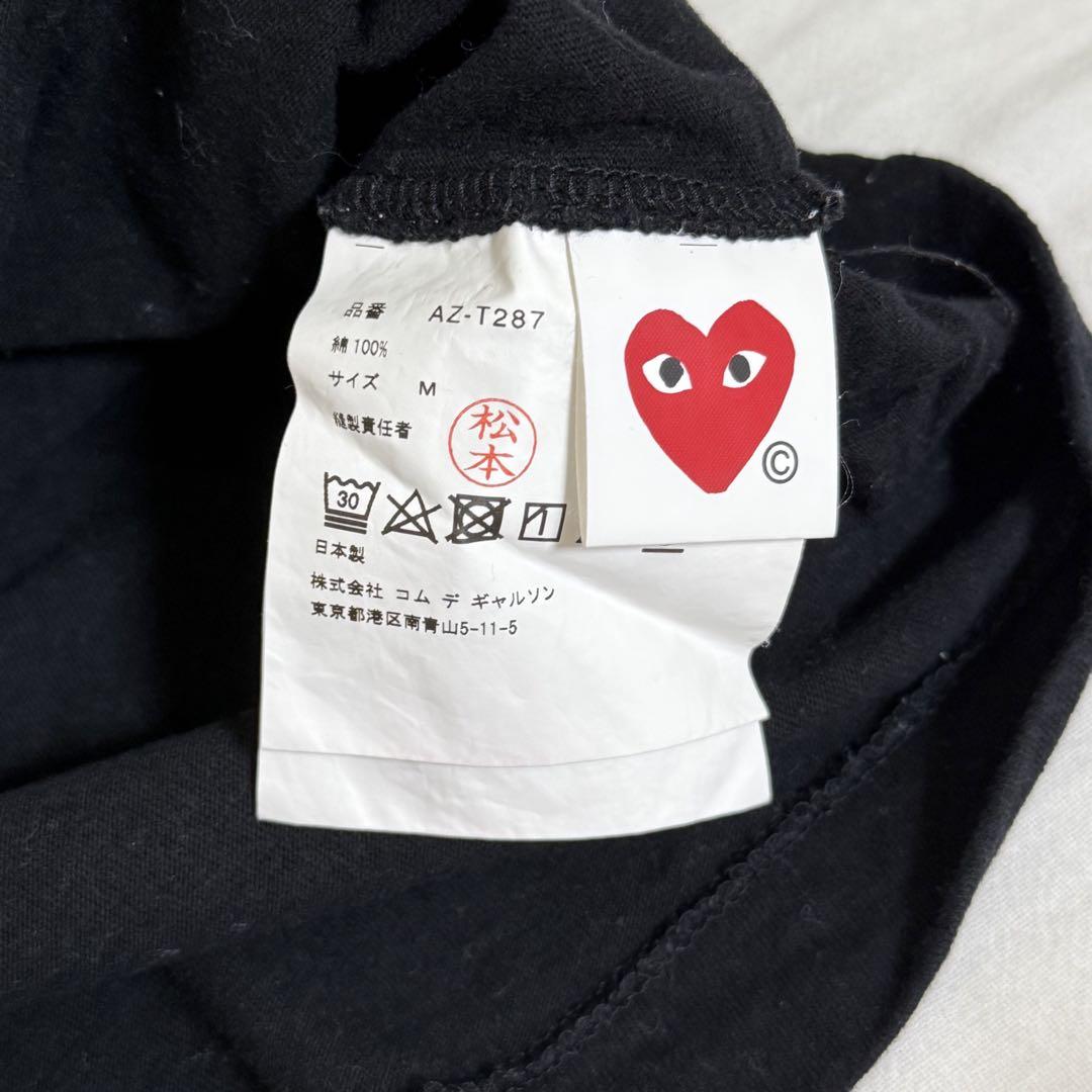 PLAY COMME des GARÇONS ハート刺繍 Tシャツ ブラック M
