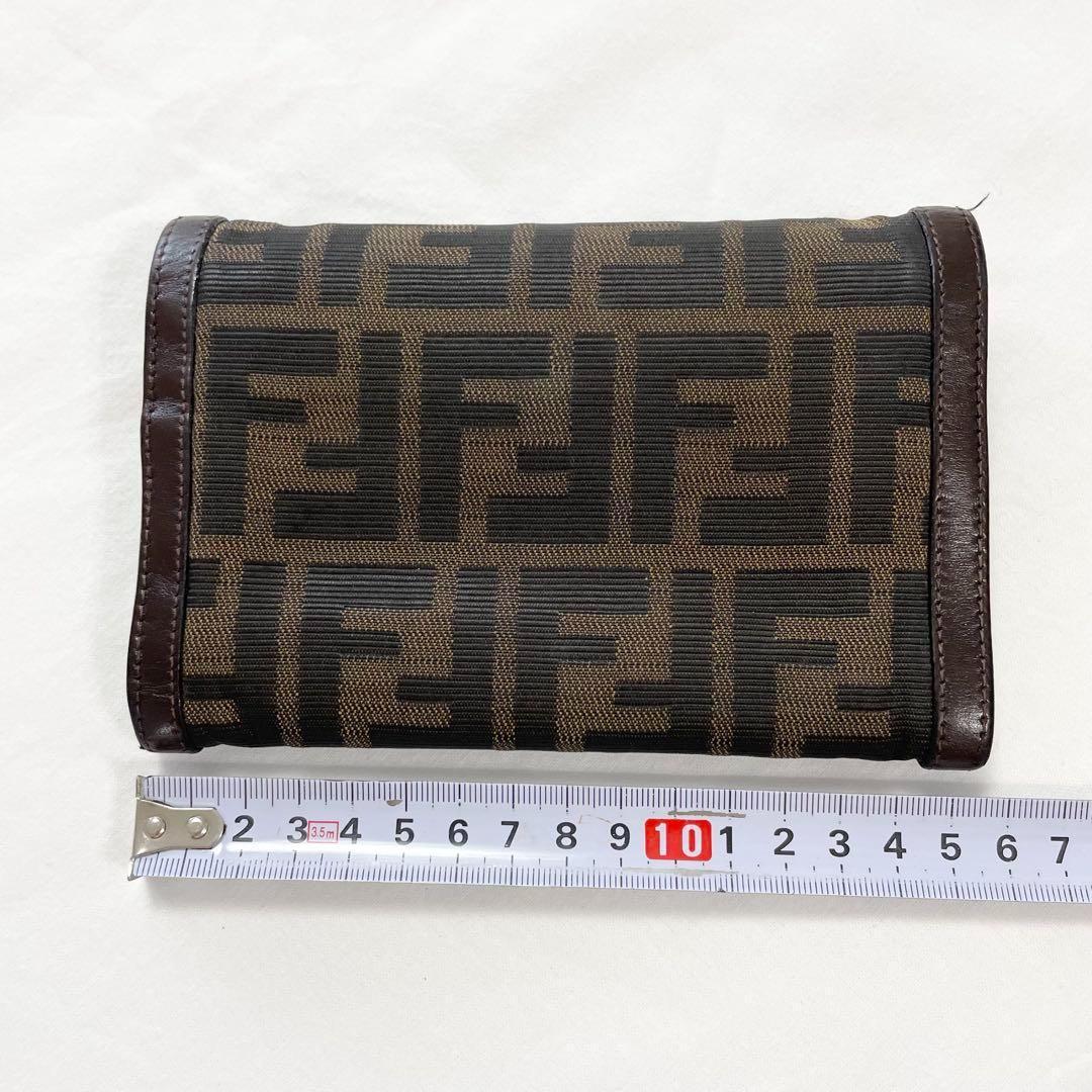 FENDI フェンディ ズッカ柄 三つ折り財布 ブランド お札入れ 小銭 カード