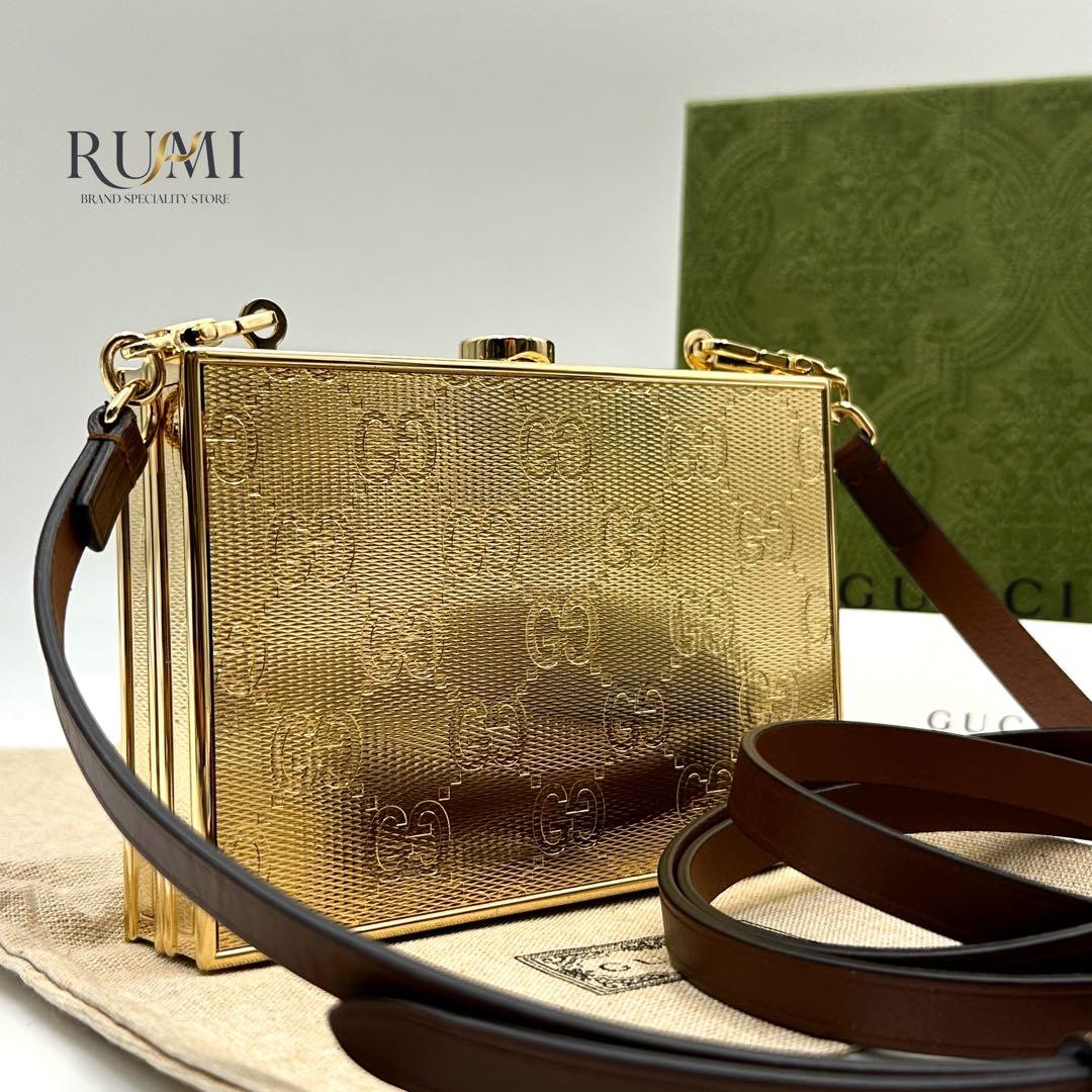 美品/付属品完備✨ GUCCI がま口 バニティ ショルダーバッグ GG柄