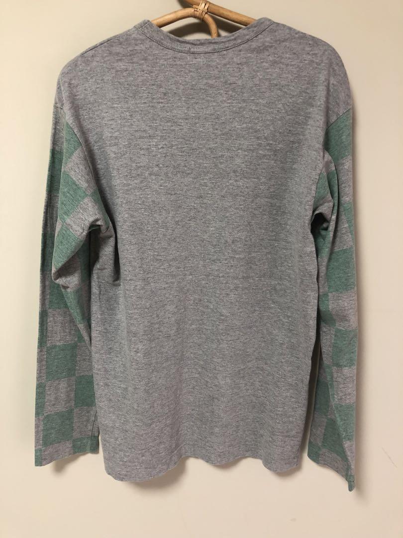 COMME des GARÇONS HOMME グレー ミントチェックカットソー
