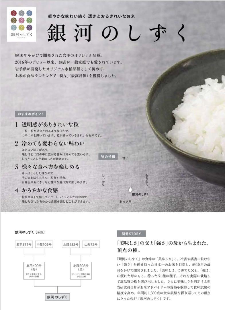 米　新米【岩手県産銀河のしずく30kg】 5kg×6 6年連続特A評価！
