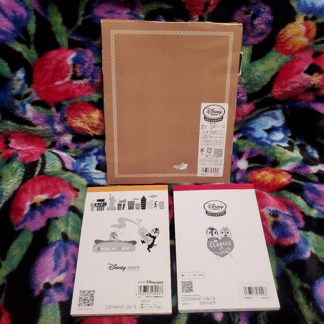 ディズニー ストア チップとデール クラリス メモ レターセット スタンプ