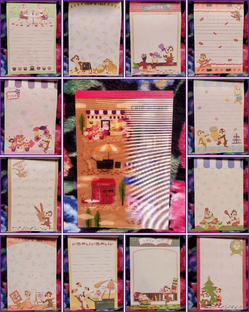 ディズニー ストア チップとデール クラリス メモ レターセット スタンプ