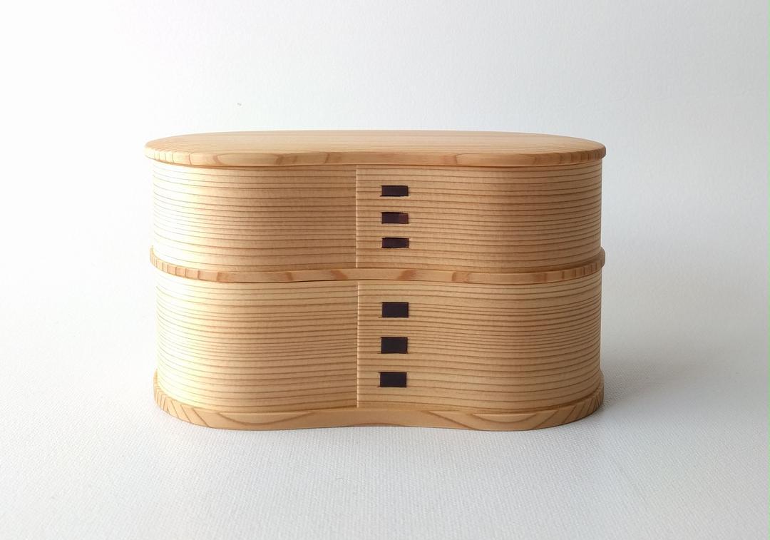 ラウンド 大館曲げわっぱ 2段 はんごう弁当 弁当用品 - accezo.com