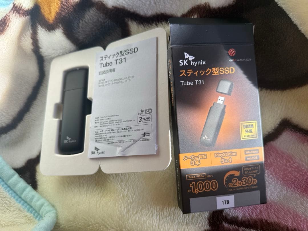 SK hynix Tube T31 USBZT 1 Y HISSD 1TB♥に近い