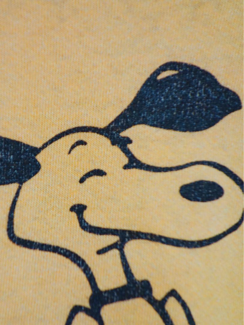 PEANUTS スヌーピー プリント トレーナー オレンジ