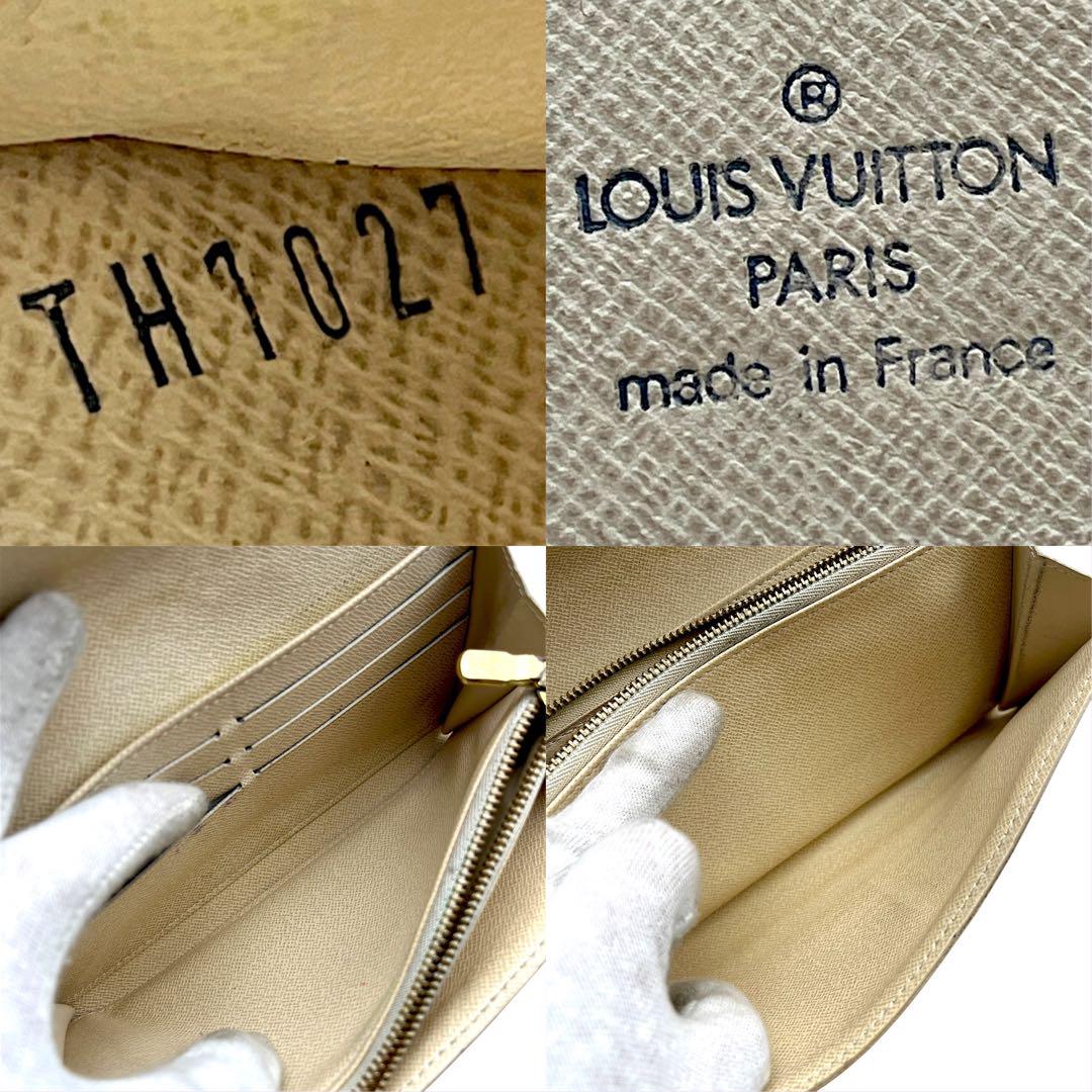 【微美品】LOUIS VUITTON ルイヴィトン　長財布　ダミエアズール　白