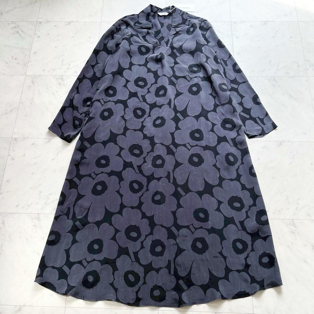 タグ付✨️marimekko 24SS ウニッコ ミモレ丈ワンピース サラサラ生地