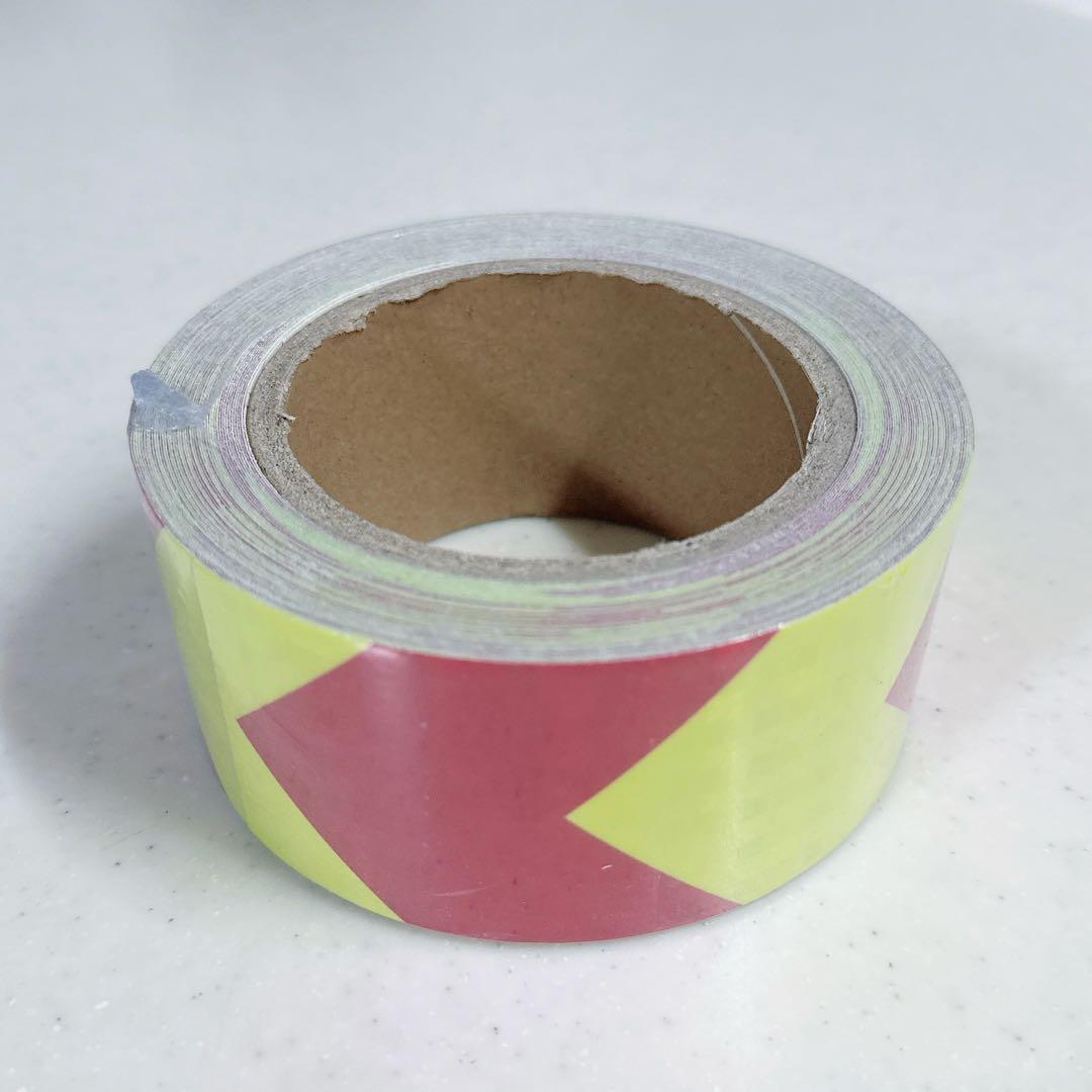 反射テープ トラ表示テープ 屋外 路面用ラインテープ 夜間反射 15m BRIGHTFACE_UK