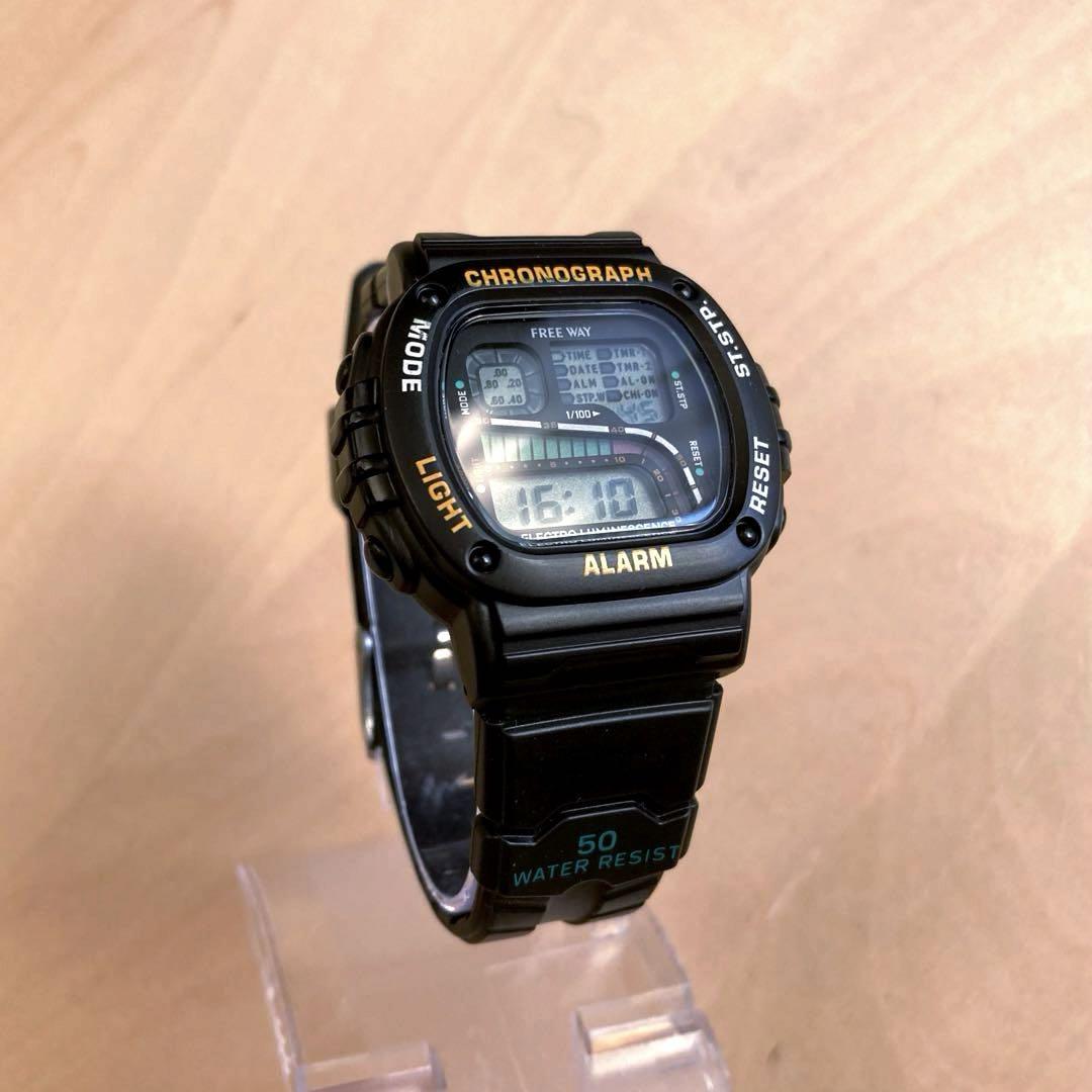 FREEWAY CITIZEN シチズン デジタル腕時計 黒 ヴィンテージ 美品