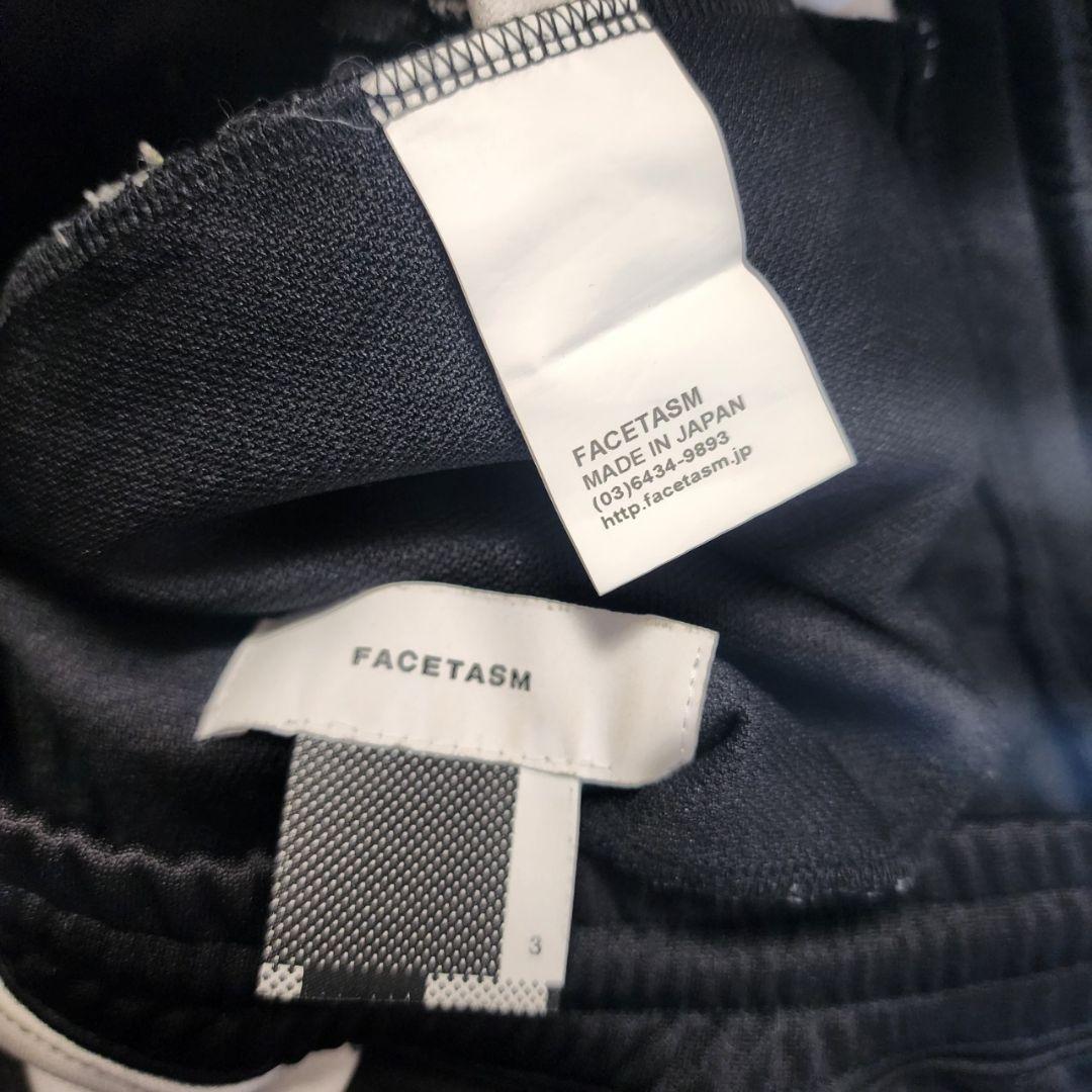 ファセッタズム FACETASM トラックパンツ ジャージ 裾ジップ 3 黒 白