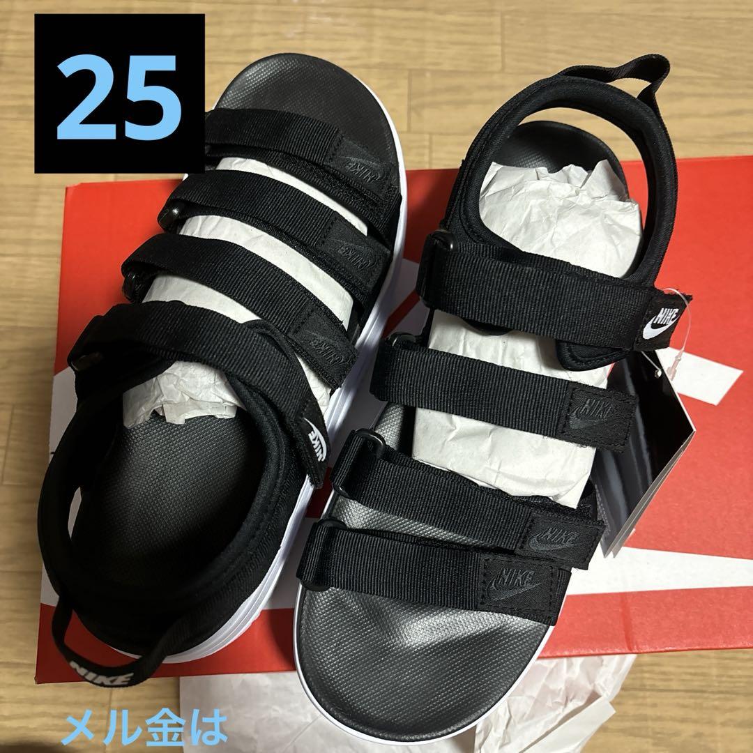 NIKE 25 厚底サンダル NIKE クラシック　ブラック　メル金は靴