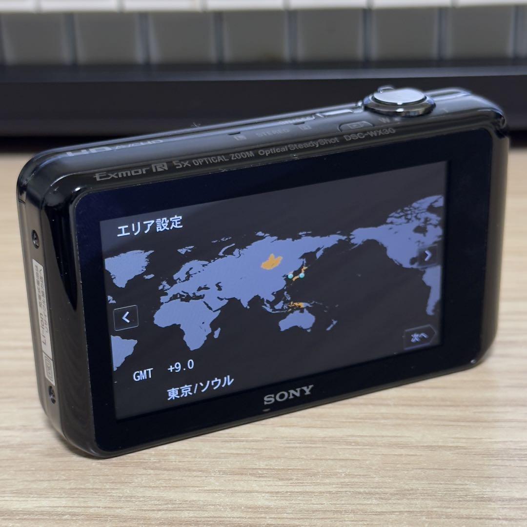 SONY デジタルカメラ Cyber-Shot ブラック DSC-WX30