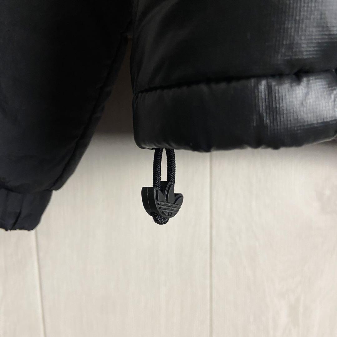 アディダス トレフォイル 刺繍ロゴ ダウンジャケット ブラック L 画像8