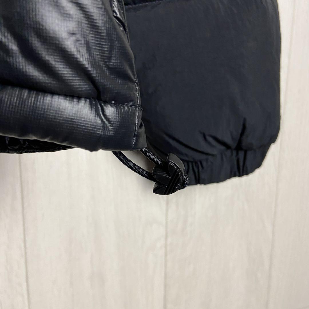 アディダス トレフォイル 刺繍ロゴ ダウンジャケット ブラック L 画像9