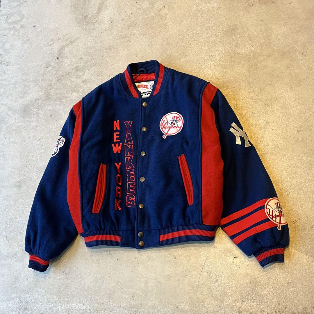 90s NUTMEG MLB ヤンキースウールスタジャン ニューヨークヤンキース
