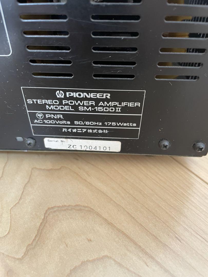 PIONEER パイオニア SM-1500Ⅱ パワーアンプ　通電確認済み