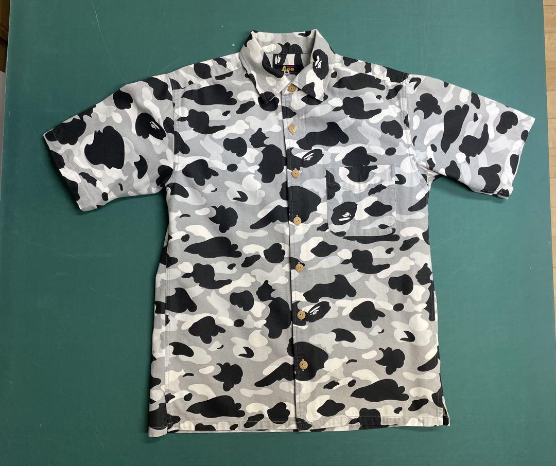 A Bathing APE エイプ カモ柄半袖シャツ 初期日本製 美品 4,500円
