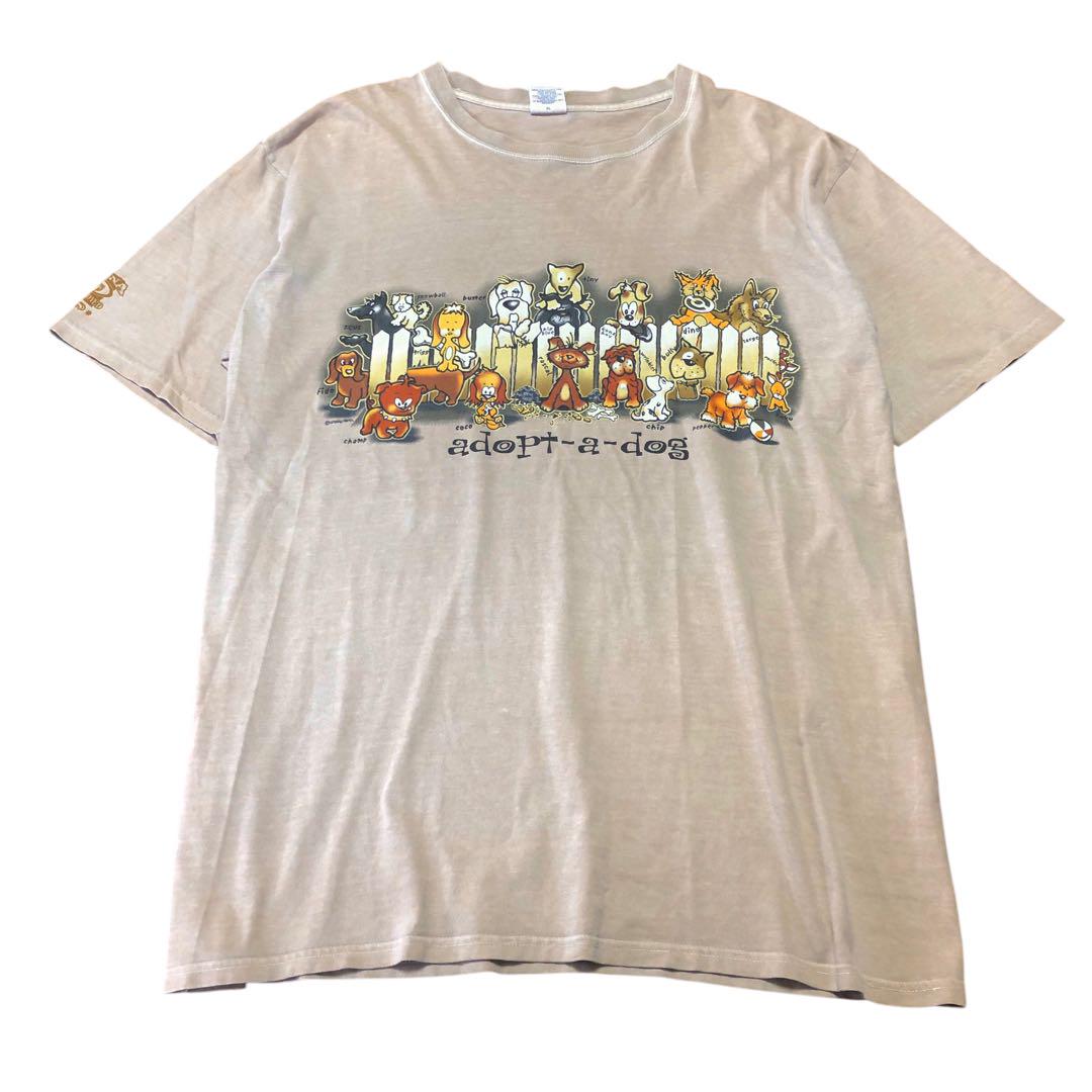 クレイジーシャツ　adopt-a-dog 犬イラスト Tシャツ XL