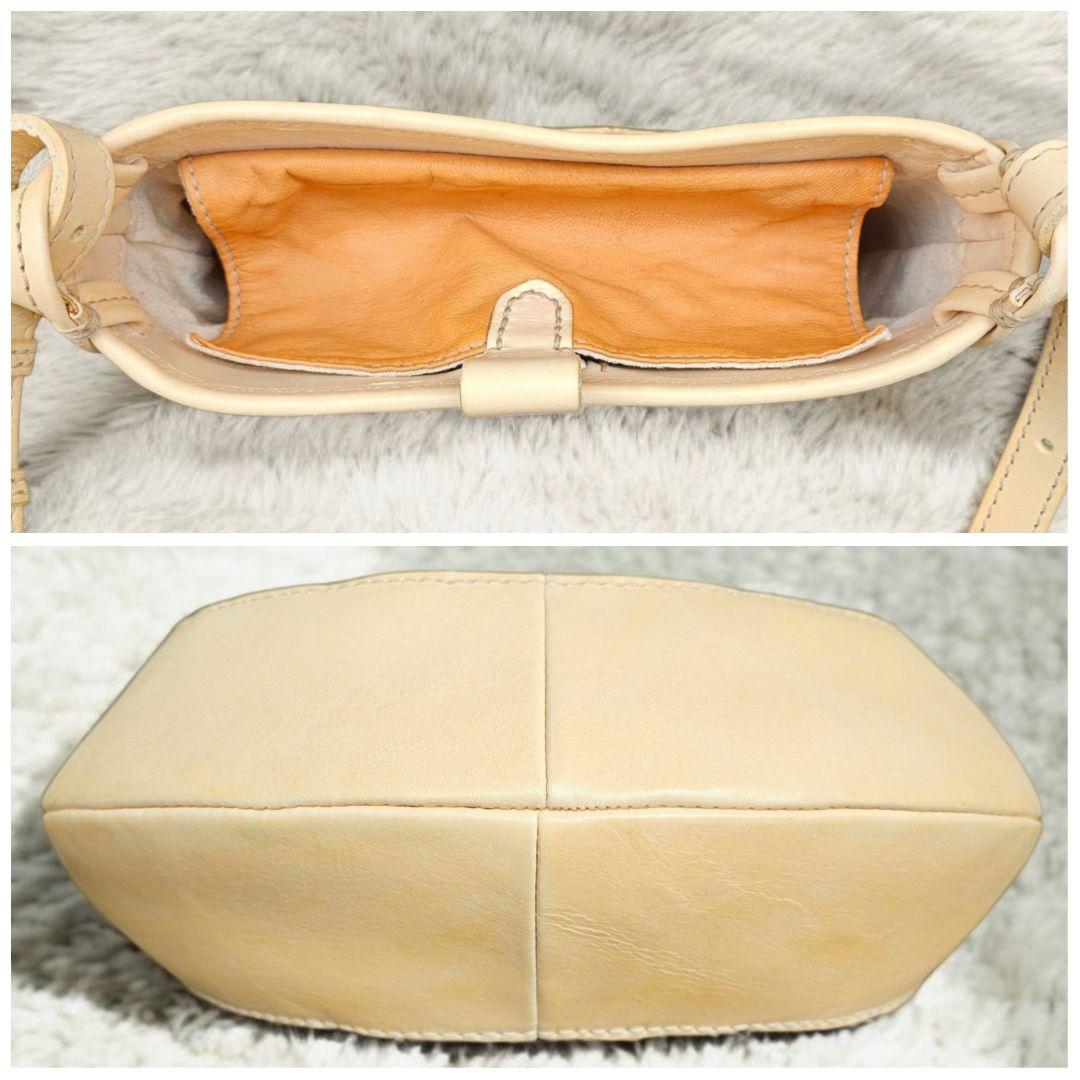 ゲンテン カットワーク ショルダーバッグ 本革 2way ヌメ革