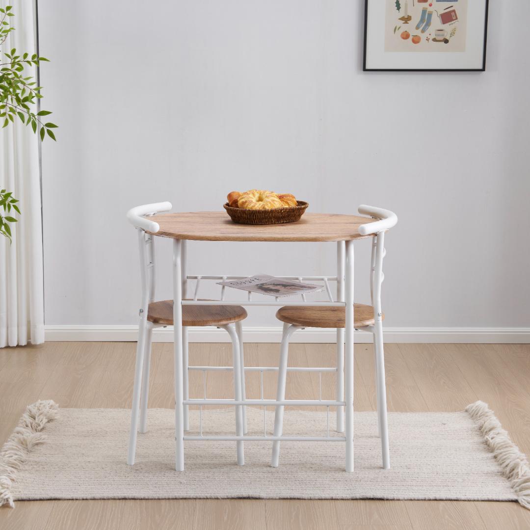 楕円形 ダイニング 3点セット ダイニングテーブル Light Brown MARWIL-DEMENAGEMENTS_CH