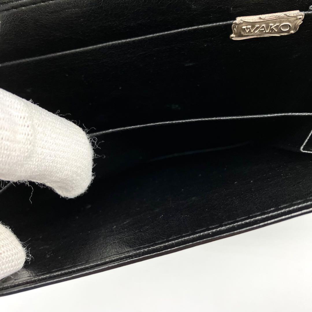 【美品✨】銀座 和光 アクセサリーポーチ チェーン ショルダーバッグ レザー 黒 美品✨】銀座 和光 アクセサリーポーチ チェーン ショルダー