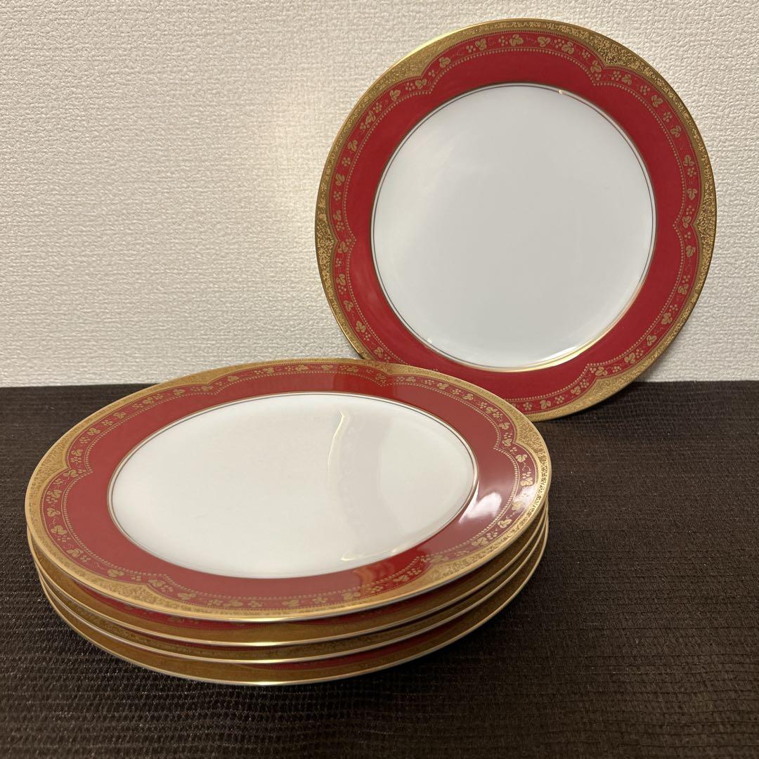 大倉陶園　アレキサンドリーヌ　ディナープレート　26cm 金蝕マロン 大倉陶園 アレキサンドリーヌ 金蝕マロン ディナープレート 25.5