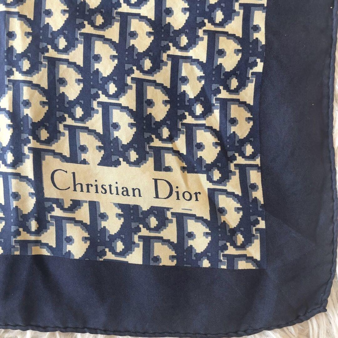 Dior クリスチャンディオール スカーフ トロッター柄総柄 シルク