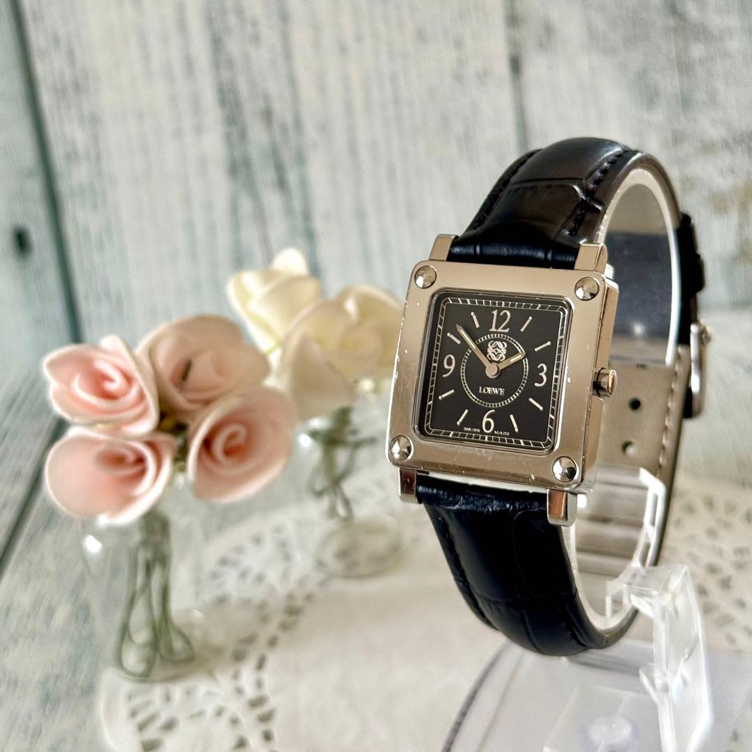 LOEWEロエベ 腕時計 ブラック スクエア 150周年