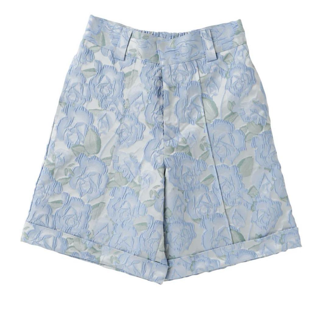 パンツ POPPY JACQUARD HALF FLARE PANTS