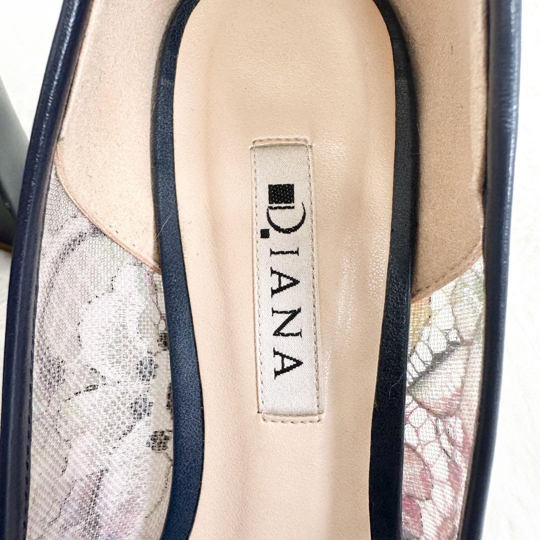 美品✨ダイアナ diana パンプス 葛飾北斎 レース 絵画 花柄 総柄 刺繍
