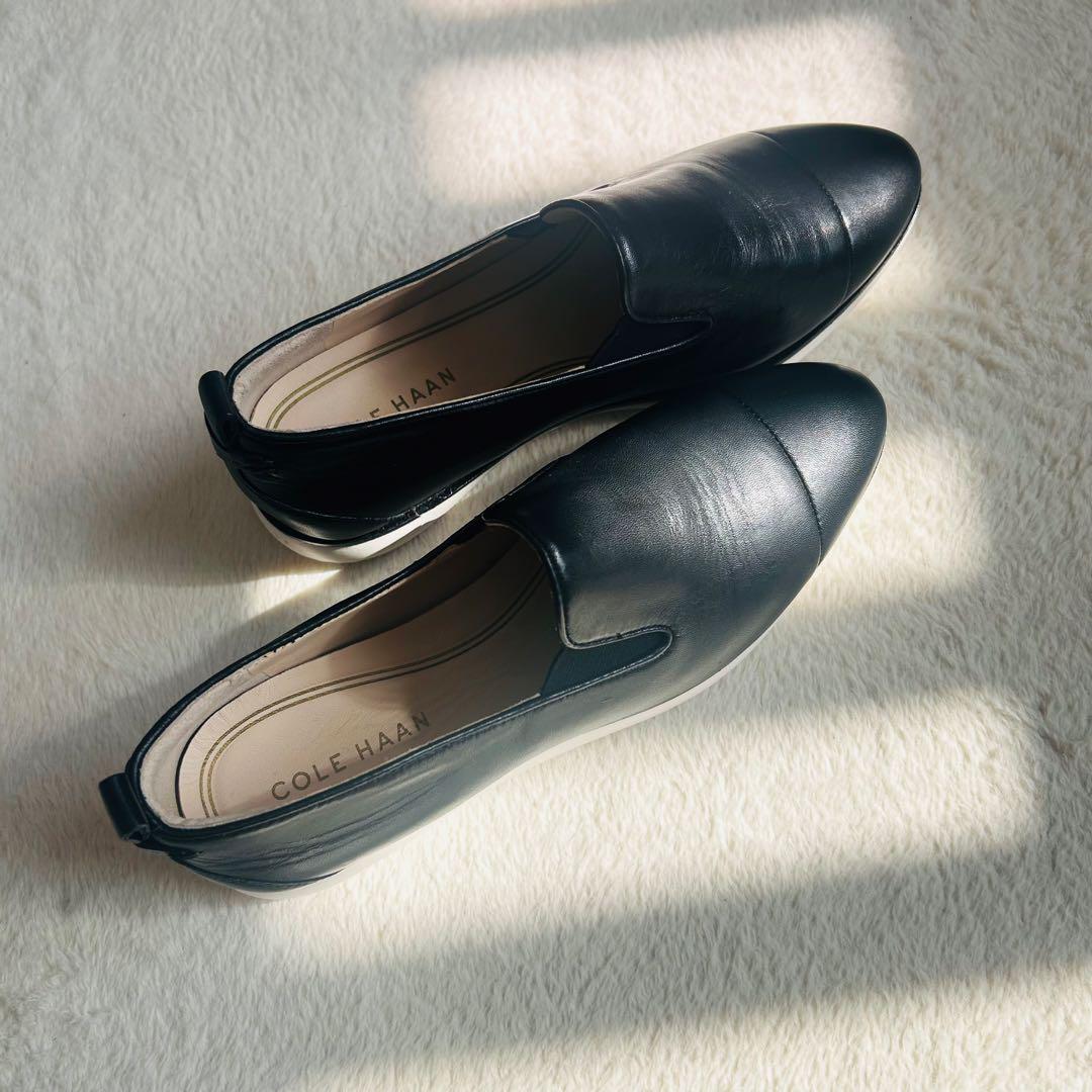 今年人気のブランド品や 極美✨COLE HAAN スリッポン ドレスシューズ 24.5 定38500円 靴