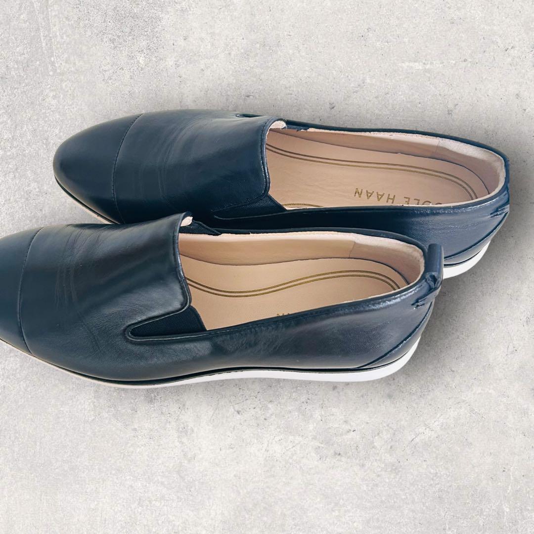 極美✨COLE HAAN スリッポン ドレスシューズ 24.5 定38500円