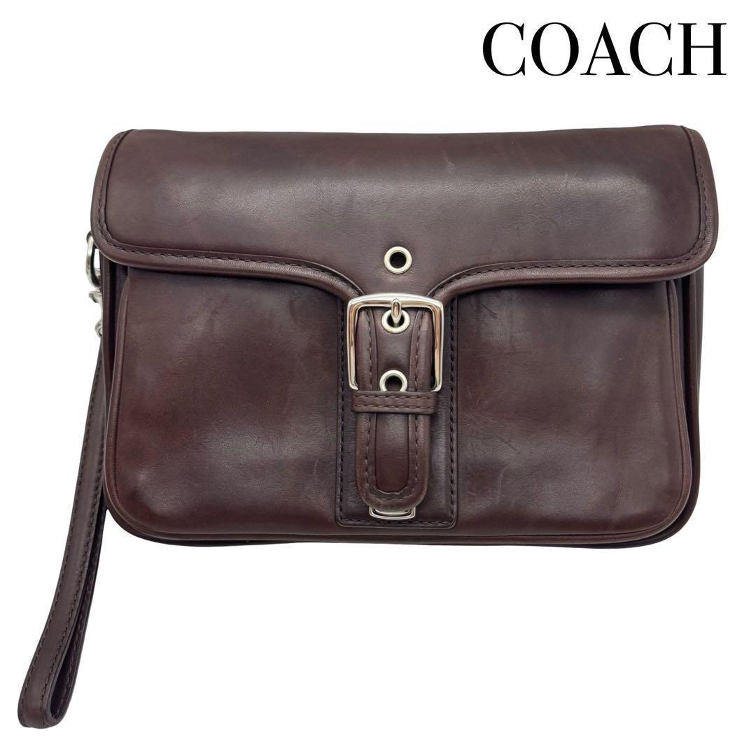 COACH コーチ ヴィンテージ クラッチバッグ ブラウン 茶色 メンズ