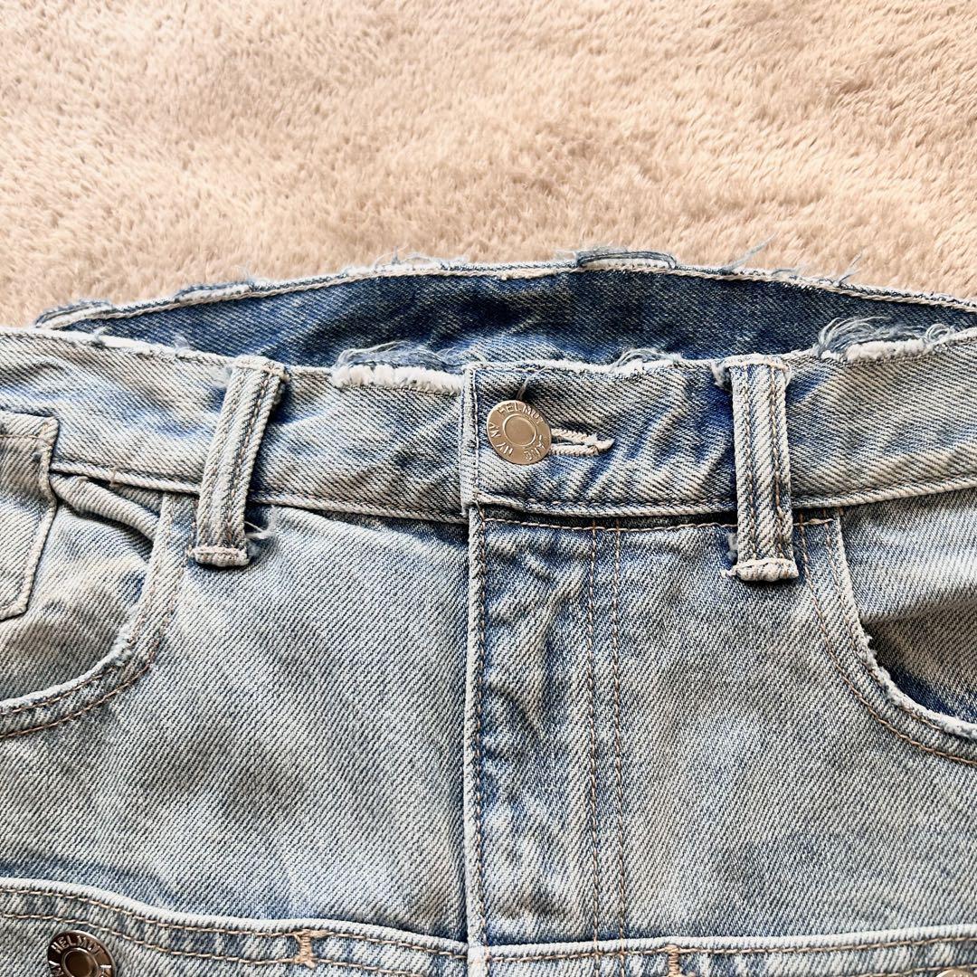 話題の行列 Helmut Lang オーバーサイズ ボーイフレンドデニムパンツUSA製 25 パンツ
