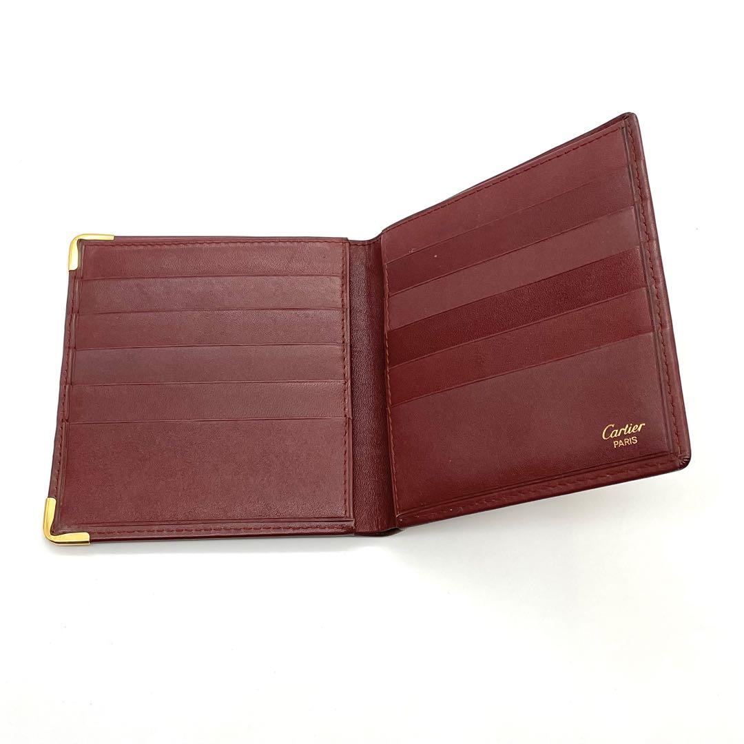 極美品】Cartier カルティエ レザー 二つ折り財布