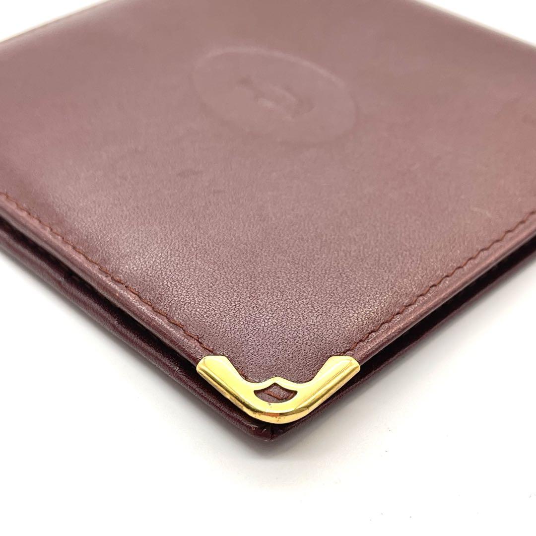 極美品】Cartier カルティエ レザー 二つ折り財布