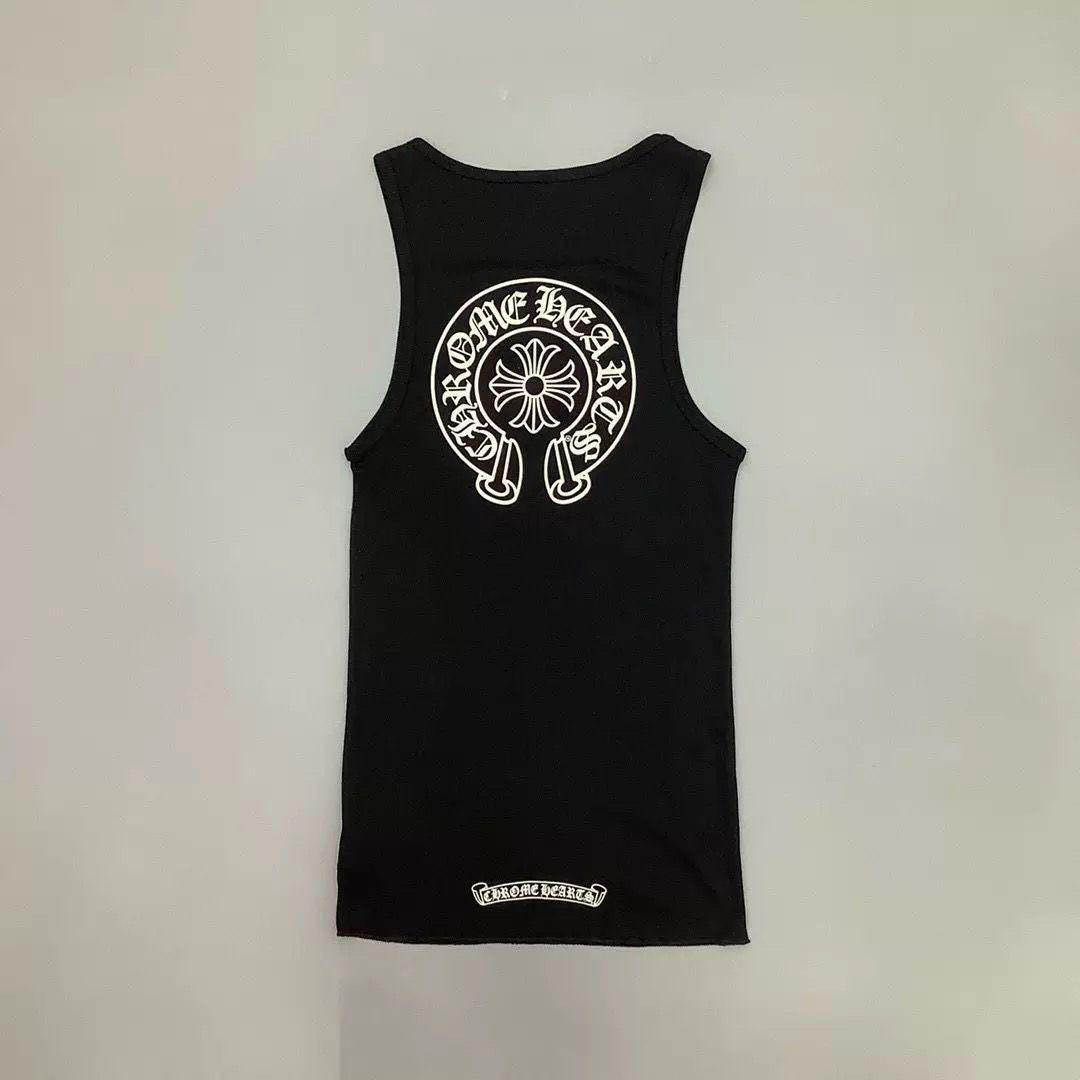 クロームハーツChrome Hearts バックプリント タンクトップ 黒