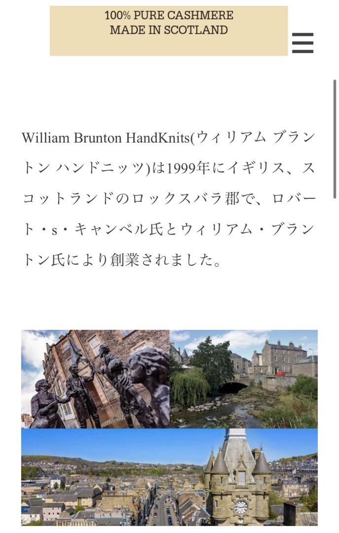 ウィリアムブラントン　カシミヤショートリブウォーマー　ブルー　ジャーナル