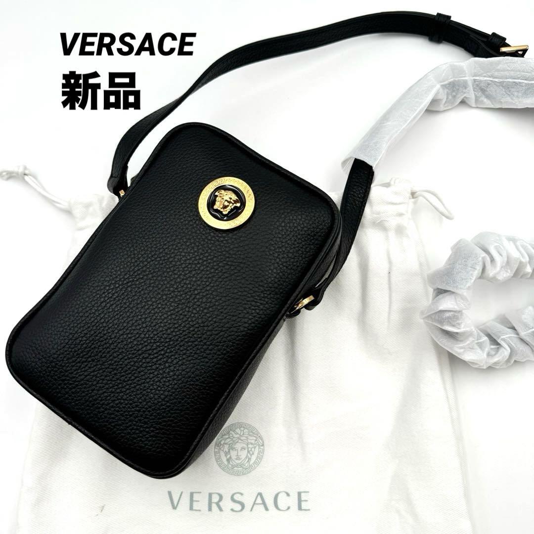 新品✨VERSACE ヴェルサーチ ショルダーバッグ ブラック 新品✨VERSACE ヴェルサーチ ショルダーバッグ ブラック