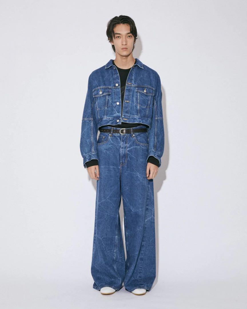 25SS beautiful people ワイドデニムパンツ インディゴブルー 25SS beautiful people ワイドデニムパンツ インディゴブルー