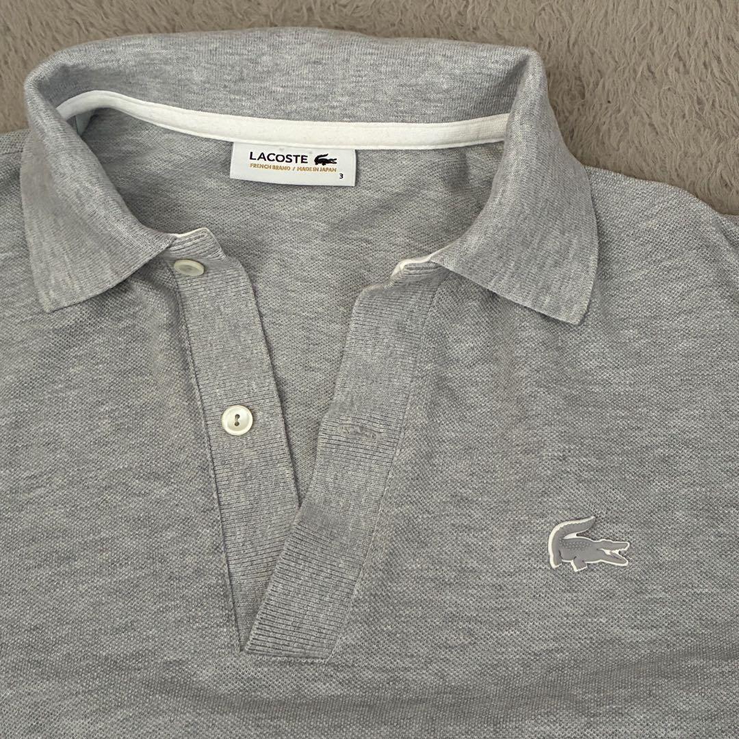 【新品未使用】LACOSTE　グレー　ポロシャツ 新品未使用美品】LACOSTE グレー ポロシャツ Lサイズ - メルカリ