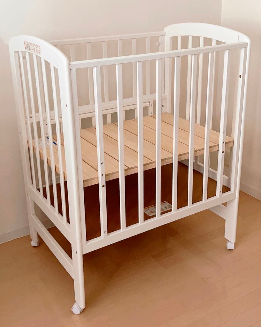 カトージ ミニベビーベッド ハイポジション ベッドガード 寝具付き