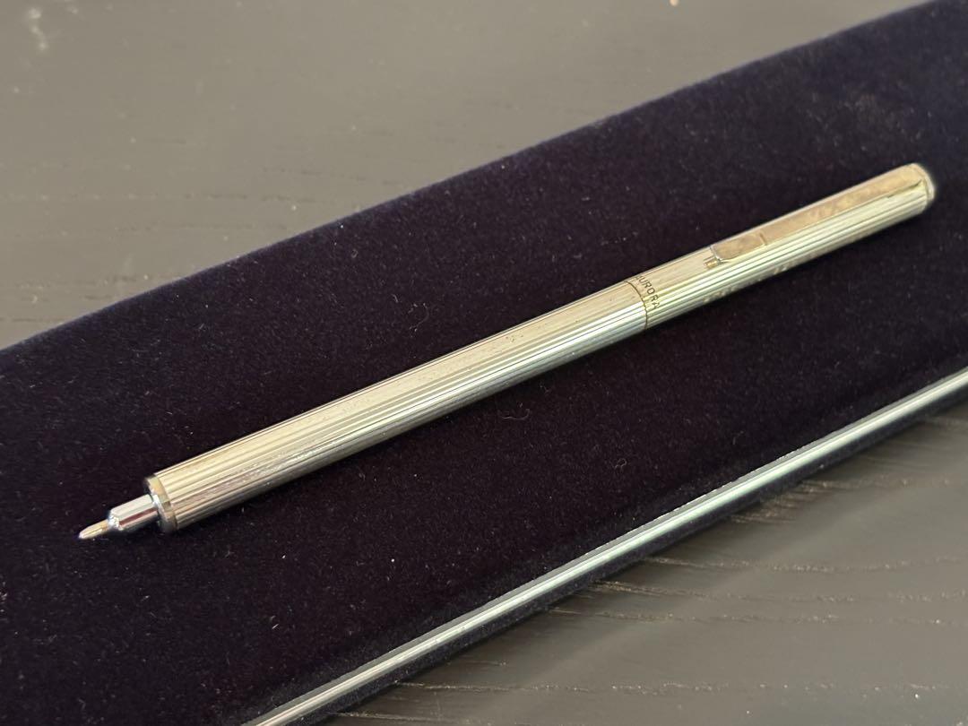 【お気にいる】 Hastil レア】AURORA ボールペン 専用ケース入り 1982年 筆記具