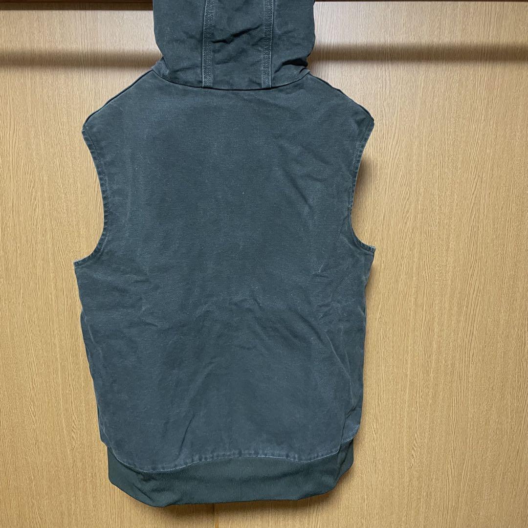 Carhartt フード付きベスト カーキ色
