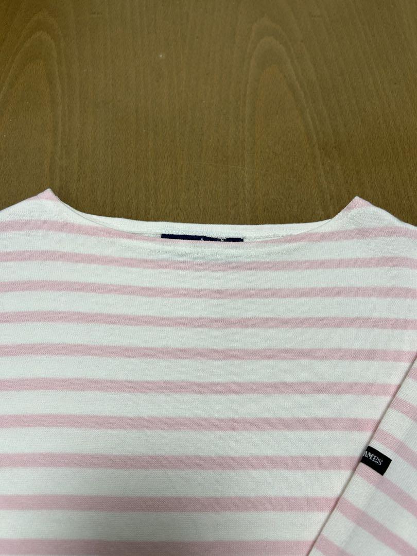 【美品】セントジェームス ウェッソン T3 ボーダー 白 ピンク